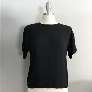 LOFT Ann Taylor Short Sleeve Pocket Blouse